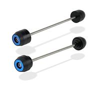 MEXWLOP Motorcycle Front Rear Axle Slider Wheel Crash Protector, for Suzuki, for DRZ400E DRZ400S DRZ400 S E 2000-2021 2019 Aluminum Delrin Motorcycle Fork Protector(Front Rear Blue)
