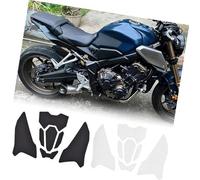 MEXWLOP Motorcycle Side Fuel Tank Pads Protector Stickers Decal Gas Knee Grip Traction Pad, for CB650R/CBR650R Accessories 20192024 Motorcycle Anti Slip Pad(Black Clear with Logo)