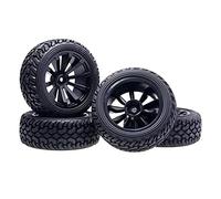MEXWLOP Rally Tires Tyre Wheel Rim, for HSP, 1:10 On-Road Car RC 601-8019 High Grip Remote Control Tyres(Black)