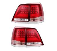 MEXWLOP Rear Tail Light 2PCS Car LED Tail Light Taillight, for Toyota, For Land For Cruiser 200 FJ200 LC200 2008-2015 Rear Fog Lamp Car Rear Light Assemblies Car Tail Light Indicator(Black RED CLEAR)