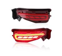 MEXWLOP Rear Tail Light 2PCS, for Toyota, For Fortuner For SW4 2015-2020 LED Reflector Light Rear Bumper Fog Lamp Brake Turn Signal Light Car Rear Light Assemblies Car Tail Light Indicator(Black RED C