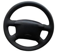 MEXWLOP vehicle steering wrap Car Steering Wheel Cover Black, for B5 1996-2005, for Golf 4 1998-2004 Protective Auto Accessories(Red Thread)