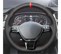 MEXWLOP vehicle steering wrap Car Steering Wheel Cover Black, for Golf 7, for Mk7 for Polo B8, for Tiguan, for Sharan Protective(Red Thread)