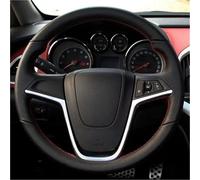 MEXWLOP vehicle steering wrap Car Steering Wheel Cover Black, for Insignia 2008-2013, for Astra(Red Blue Thread)