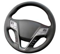 MEXWLOP vehicle steering wrap Car Steering Wheel Cover Black, for Santa Fe 2013, for Grand Ix45 Accessories Protective(Gray Thread)