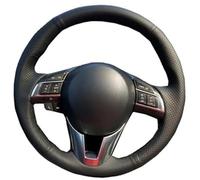 MEXWLOP vehicle steering wrap Car Steering Wheel Cover, for Cx-5 Atenza 2014 3 Cx-3 2016, for Scion Ia Auto Accessories(BLACK Yellow Thread)