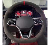 MEXWLOP vehicle steering wrap Car Steering Wheel Cover, for Golf 8 Mk8 B9, for Tiguan, for Sharan Auto Accessories(Black Thread)