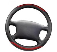 MEXWLOP vehicle steering wrap Car Steering Wheel Cover Interior Accessories Auto Goods, for Golf 4, for Mk4(BLACK O Shape Red)