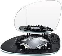MEXWLOP Wing Mirror Glass Left Passenger Side Heated Convex Fits, for VW, for Golf, MK5 2003 2004 2005 2006 2007 2008, Replace 3C0 857 521 Wing Mirror Glass(BLACK LEFT)