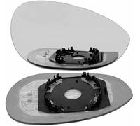 MEXWLOP Wing Mirror Glass Right Driver Side, for Fiat, 500 500c 2007-2023 Heated with Backing Plate Wing Mirror Glass(BLACK RIGHT)