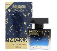 Mexx Black & Gold Limited Edition Man Eau de Toilette Woody Fruity Fragrance for Men, 30 ml