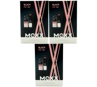 Mexx Black Woman Gift Set 3 Sets = 3 x 30ml Eau de Toilette 3 x 50ml Shower Gel