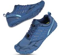 MeXYZ Barefoot Shoes Men Wide Toe Box Zero Drop Minimalist Shoes for Workout Cross-Trainer Hiking Grounded Footwear Weightlifting Walking Sneakers, Blue, 8 UK