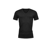 Mey 46007-123 Men's Dry Cotton Black Solid Colour Short Sleeve Top 3XLarge (Brand Size 9)