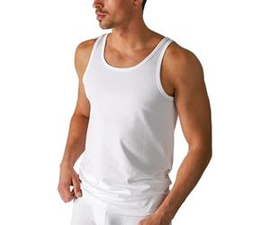 Mey Men's Shirt - Pack of 2 - Sleeveless - from the Basic Cotton Series - With Coolmax Fibres - Moisture Regulating, 2 x White, M