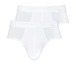 Mey - Noblesse 2810-P Sports Briefs Underwear Pack of 2 (5 White) M, 2 x White