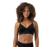 Mey Simply Better Invisibles Women's Triangle Bra Bralette Shape Non-Wired Smooth Covered Pads Adjustable Straps Extra Flat Seams Glued, black, S