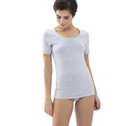 Mey Women 26500-620 Women's Cotton Pure Grey Solid Colour Short Sleeve Top 18