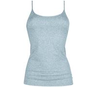 Mey Womens Cotton Pure Spaghetti Vest Top - Light Grey Melange