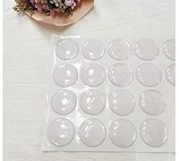 MEYA Set of 100pcs Clear Crystal Resin Dot Adhesive Stickers 1" Circle for Pendants,Crafts,Scrapbooking 3D Epoxy Dome Sticker (1inch)