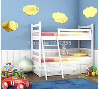 MEYA Set of 4 Clouds Wall Mirror Decal Stickers, Fashion Modern Design Removable DIY Acrylic 3D Mirror Wall Murals for Baby Kids Nursery Bedroom Deco (Gold)