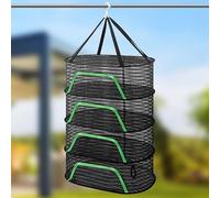 MEYAGOT Herb Drying Net, Herb Dryer, Foldable Herb Dryer, Herb Drying Rack, Hanging Net for Herbs, Flowers, Bulbs, Fish, Etc(4 Layers)