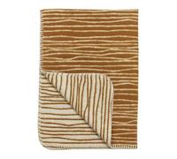 Meyco 1831057 Cot Blanket Flannel Stripes 75 x 100 cm Camel/Off-White