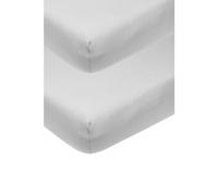 Meyco Baby Plain Fitted Sheets for Junior Bed (Soft Jersey Quality, 100% Cotton, thanks to Elasticated Band, 70 x 140/150 cm), Light Grey