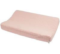 Meyco Baby Uni Changing Mat Cover (Changing Mat Made of 100% Cotton, Prewashed, Soft, Skin-Friendly, Washable and Suitable for Dryers, Size: 50 x 70 cm), Soft Pink
