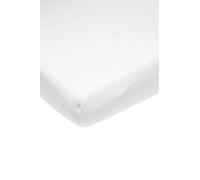 Meyco Baby Uni Molton Stretch Fitted Sheet for Baby Cradle (Waterproof Mattress Protector, Extra Elastic and Breathable, Bed Topper Made of 80% Cotton, Dimensions: 40 x 80/90 cm), White