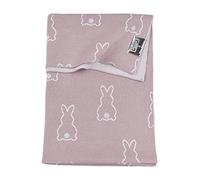 Meyco Baby X MrsKeizer Rabbit Knitted Baby Blanket (100% Soft Cotton, Versatile, Easy Care, Breathable, Size: 100 x 150 cm), Purple