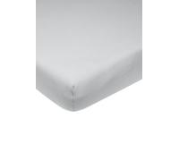 Meyco Home Basic Jersey Plain Fitted Sheet for Double Bed (Flat Sheet with Soft Jersey Quality, 100% Cotton, thanks to Elasticated Edging, Breathable, Dimensions: 160 x 200 cm), Light Grey