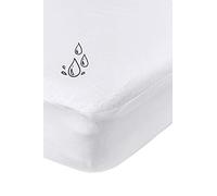 Meyco Home Molton PU Waterproof Fitted Sheet for 1 Person (100% Cotton Flat Sheet, with Elasticated All Around 90 x 210/220 cm), White