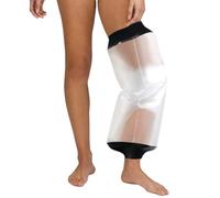 Meydoja Post-Surgery Shower Knee Cover Adult Extra Large Knee Sleeve Cover Waterproof Knee Replacement Shower Protector for Shower ACL TKR Surgery Wound Bandage, Black 27.5 inches long, XL Knee 27.5