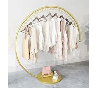 MEYEBP C-shaped Clothes Rail Clothes Rack, Heavy Duty Clothes Rail, Fashion Clothing Store Display Rack,Hanging Rail For Clothes, Super Load-bearing, Gold