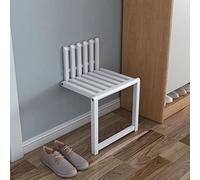 MEYEBP Wall-mounted Wall Chair Invisible Folding Entryway Bench, Wooden Shoe Bench Folding, Bearing Capacity 150kg Shower Seat, Creative Hollow Design, For Hallway Bathroom, 35cm High