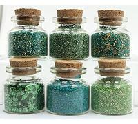 Meyer Imports Different Color Blended German Glass Glitter Sets Spring Green Set of Glitter Popular Different Grit Sizes