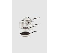 Meyer Induction Cookware Set Stainless Steel, Non Stick, Dishwasher Safe, 5 Piece In Silver Silver One Size