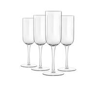 Luigi Bormioli Jazz Champagne Flutes 4 x 210ml Crystal Wine Glasses, Dishwasher Safe