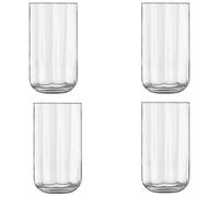 Luigi Bormioli Jazz Highball Glasses Set of 4 x 450ml: Hi Ball Crystal Glasses, Dishwasher Safe
