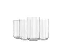 Luigi Bormioli Jazz Highball Glasses Set of 4 x 450ml: Hi Ball Crystal Glasses, Dishwasher Safe
