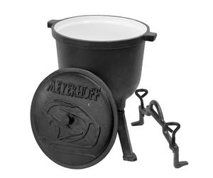 Meyerhoff enameled cast iron cauldron 4 l above the fire
