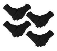 Meyeyaia 4 Pair Short Satin Gloves Women Breathable Opera Wrist Length Modest Gloves Soft and Comfortable for Wedding Party Cosplay Costume Formal