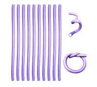 MEYIART 10 Pcs 9.45'' Purple Flexible Curling Rods Twist Foam Hair Rollers Soft Foam No Heat Hair Rods Rollers Curler for Women with Long and Short Hair (Purple, 0.31 x 9.45in)