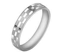 Meyiert Unisex 925 Sterling Silver Anniversary Band Polished Matte Engagement Wedding Eternity Ring (L)