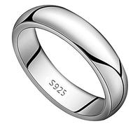 Meyiert Unisex Wedding Ring 925 Sterling Silver Highly Polished 5mm Band In Sizes J,K,L,M,N,O,P,Q,R,S,T,U,V,W,X,Y,Z (N)