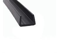 MEYINGOU Plastic u channel,Plastic edging trim, 3.28FT Flat Bottom Black Rubber Edge Trim Edge Strip Covering Sharp Edges Car Door Edge Guards, Width x Height(13mm x 22mm)