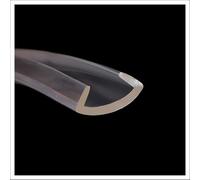 MEYINGOU Plastic u channel,Plastic edging trim, 6.56FT Transparent Edge Trim Rubber Weather Stripping Seal Suitable for The Edge of Kitchen Table, Height x Width(10mm x 16mm)