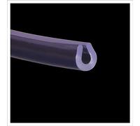 MEYINGOU Plastic u channel,Plastic edging trim, 6.56FT Transparent Edge Trim Rubber Weather Stripping Seal Suitable for The Edge of Kitchen Table, Height x Width(5mm x 3mm)