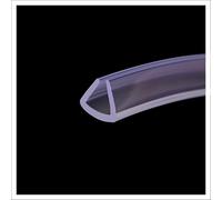 MEYINGOU Plastic u channel,Plastic edging trim, 6.56FT Transparent Edge Trim Rubber Weather Stripping Seal Suitable for The Edge of Kitchen Table, Height x Width(8mm x 7mm)